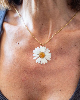 Collana Margherita con Fiore Vetrificato